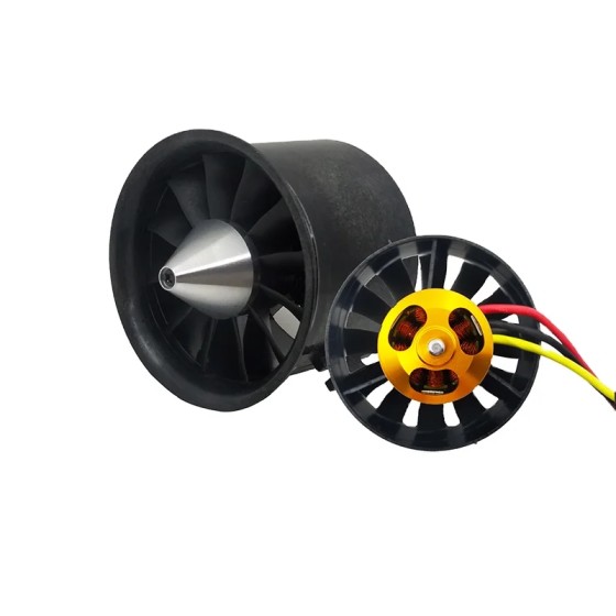 Original QX-MOTOR 70mm Impeller EDF Jet 6S 4S 12-Blatt mit Motor ESC für RC-Flugzeug Antriebssystem
